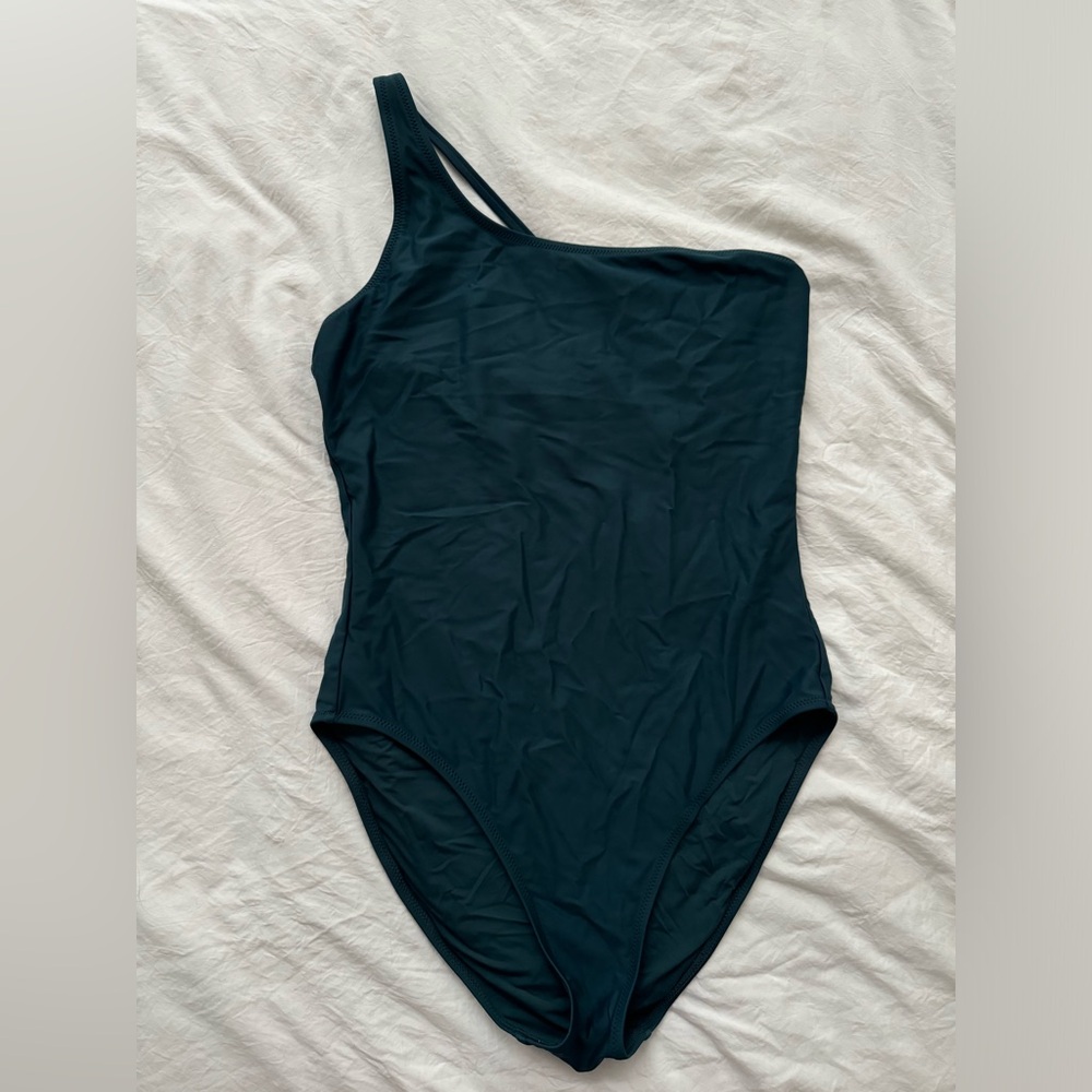 Girlfriend Collective Sea Powell One Shoulder One Piece